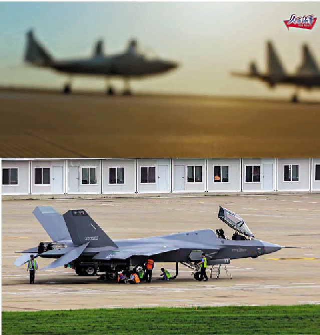 　　圖：海軍宣傳片的彩蛋機體（上）與殲-35（下）外形相符，唯一相異的就是彩蛋機體主機翼呈上摺狀態。