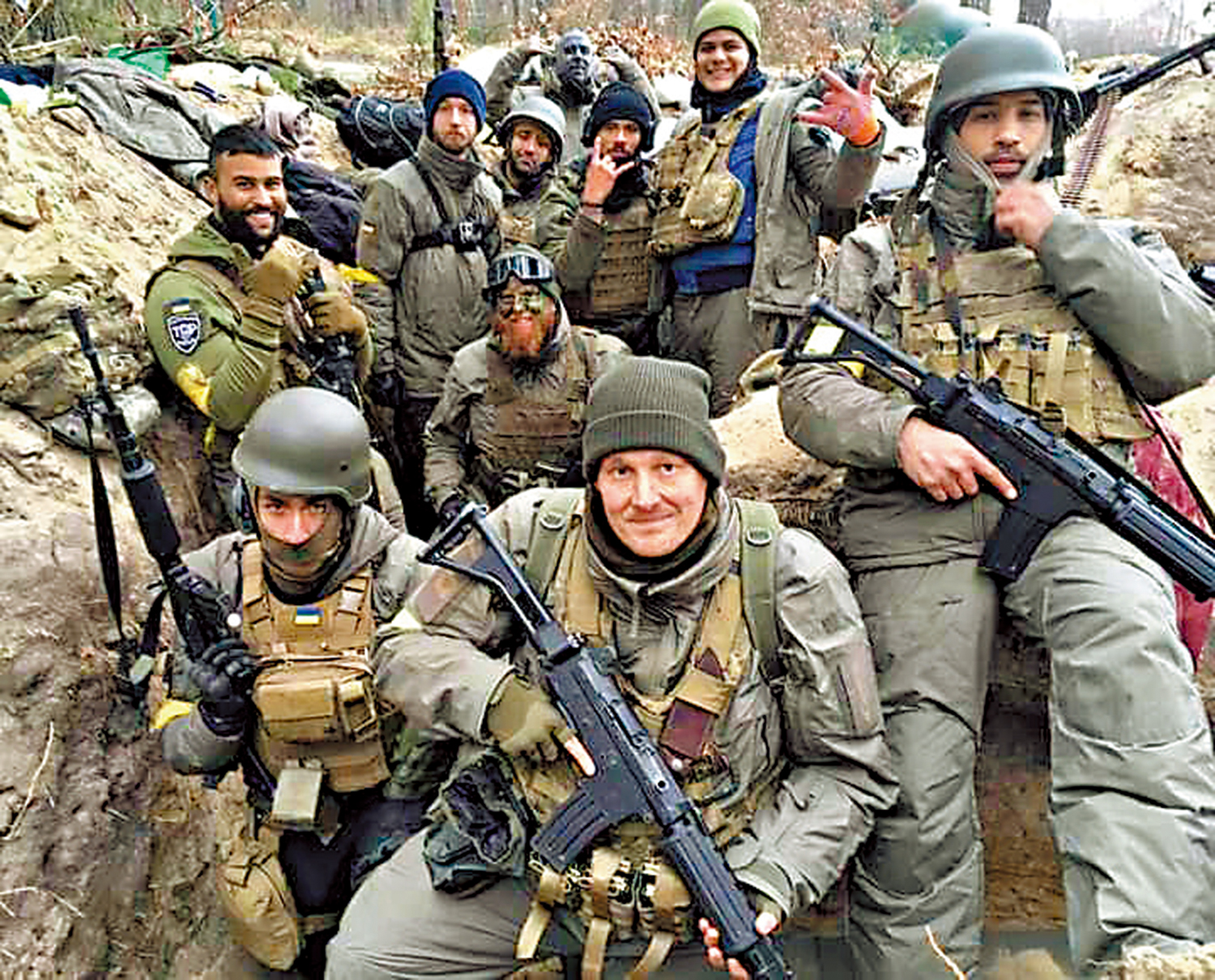 　　圖：首批進入烏克蘭的「國際軍團」士兵。\網絡圖片