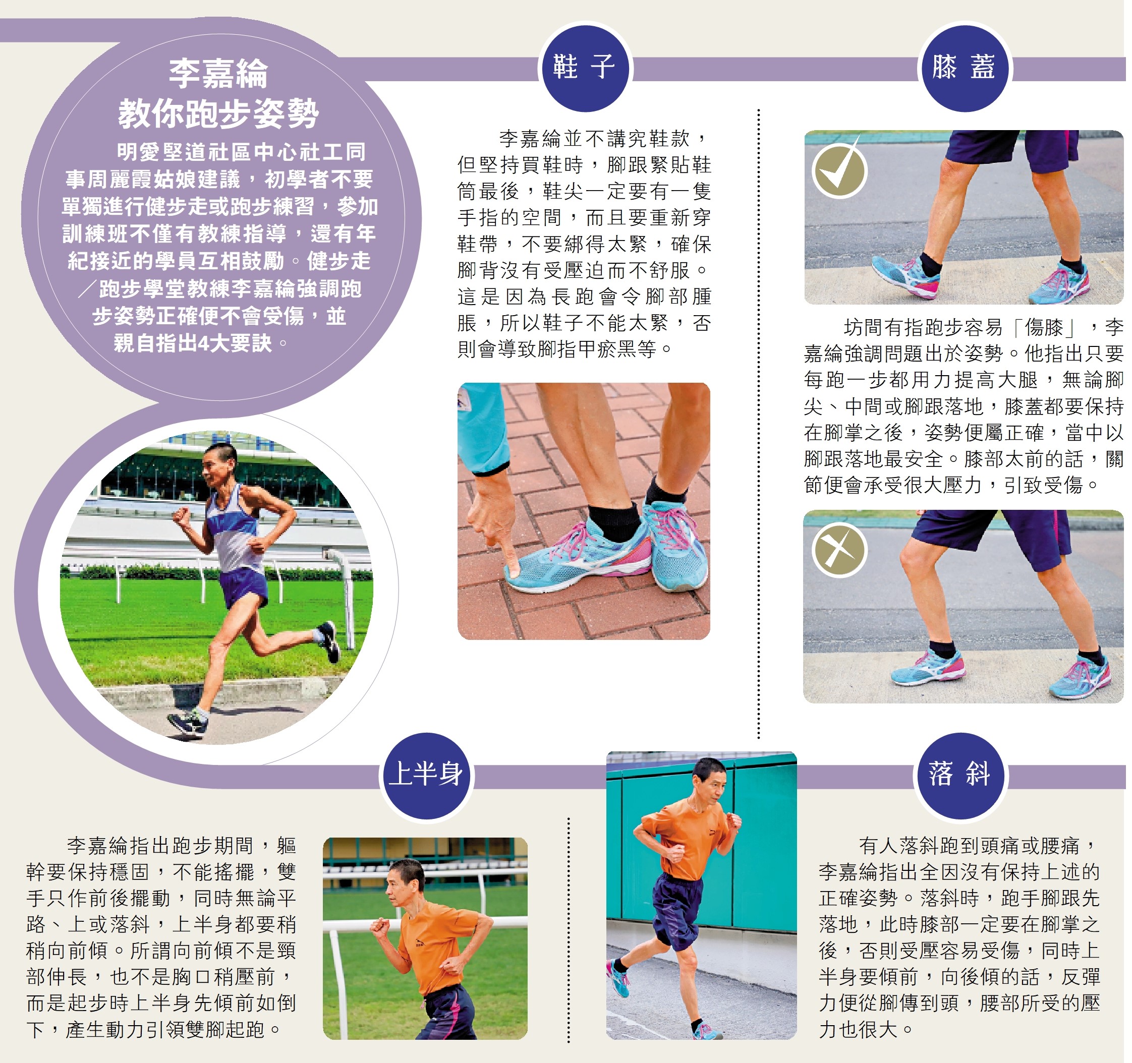 　　圖：李嘉綸教你跑步姿勢