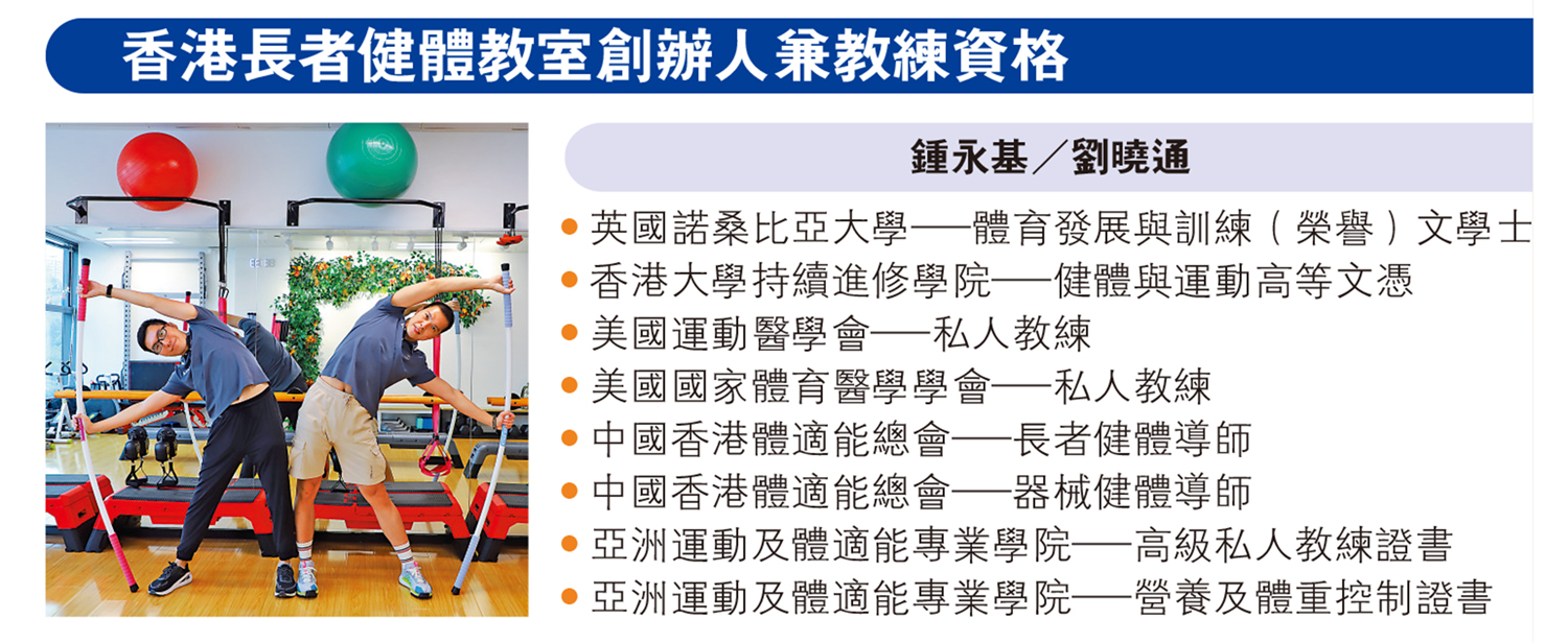 　　圖：香港長者健體教室創辦人兼教練資格