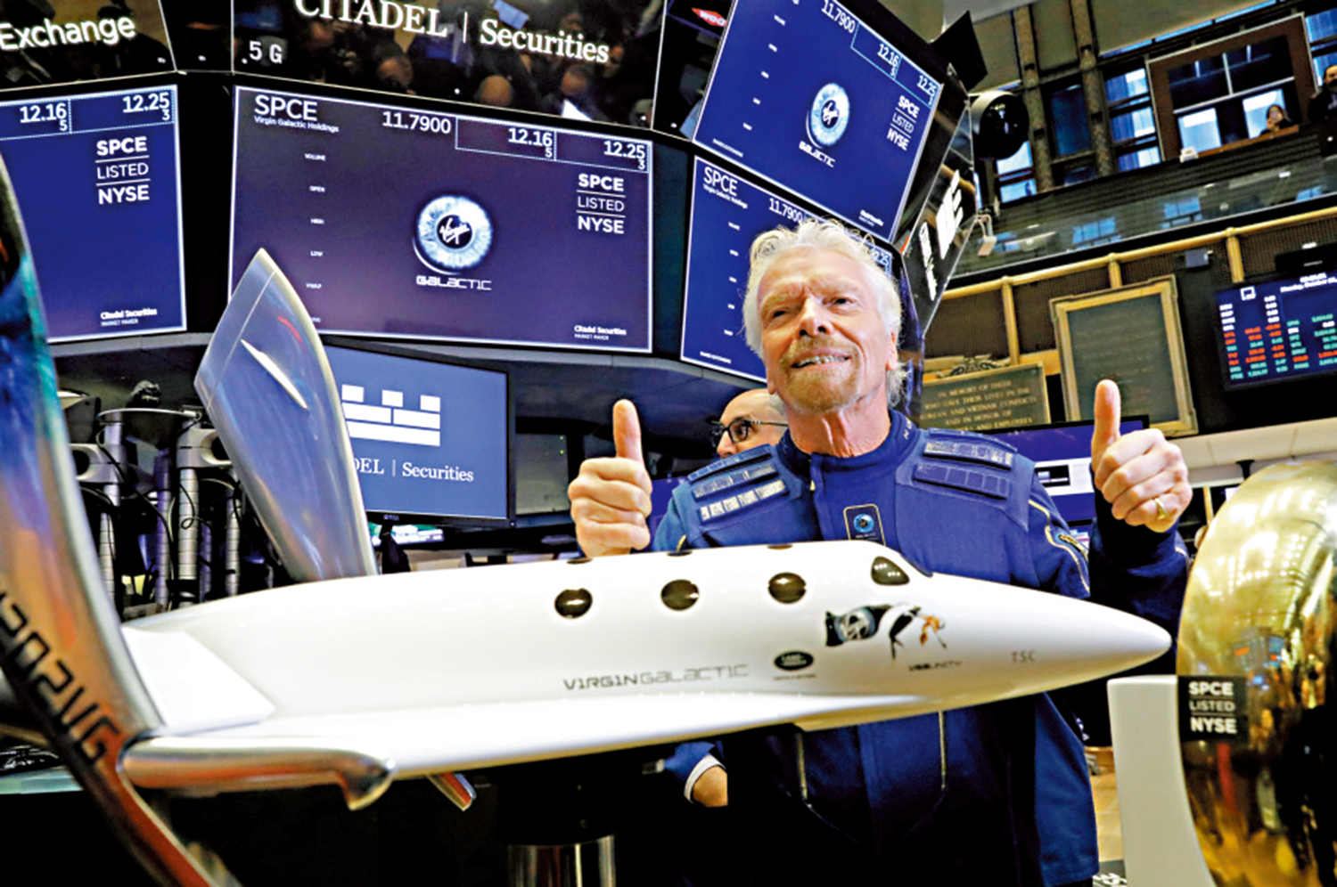 　　圖：維珍軌道公司申請破產，恐打擊布蘭森的太空旅遊夢。\路透社