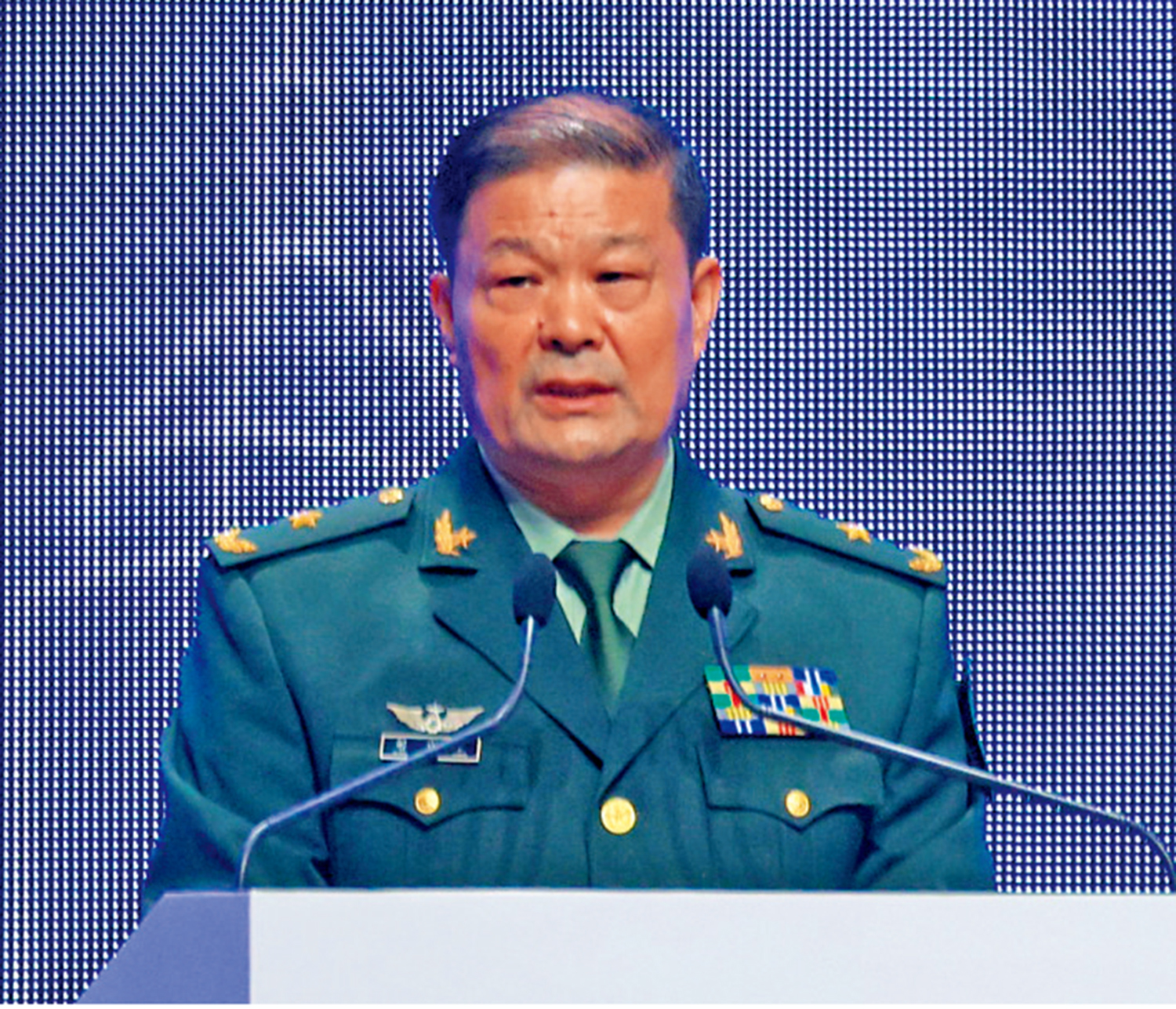 　　圖：彭京堂表示，駐港部隊會積極與香港社會各界溝通交流，共同營造國安家好濃厚氛圍。