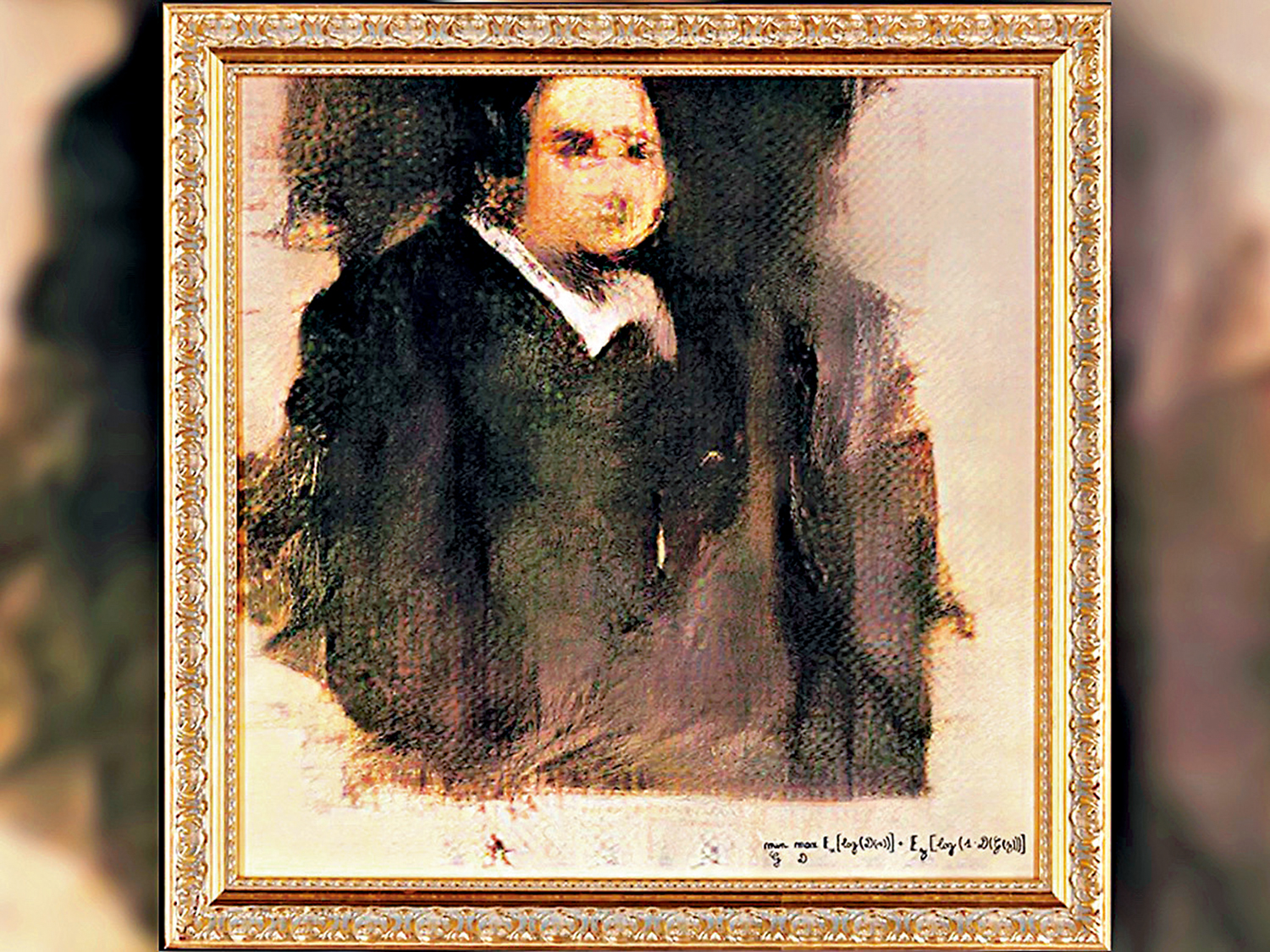 圖:AI畫作《Edmond de Belamy》拍賣成交價打敗同場的畢卡索真跡。/網絡圖片