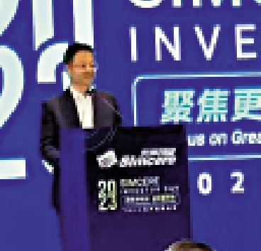 　　圖：任晉生稱：先聲藥業創新藥收入佔比在65.3%基礎上持續提升。\大公報記者毛麗娟攝