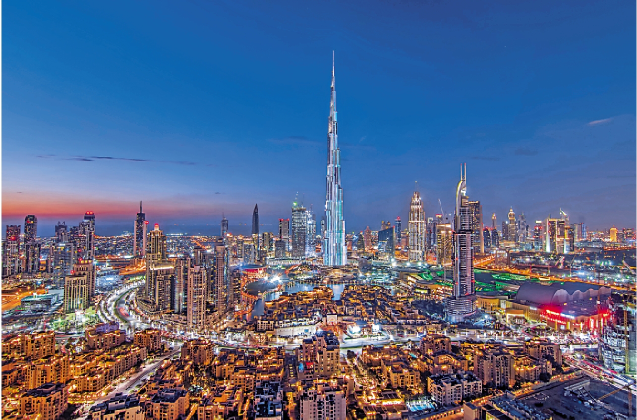 　　圖：迪拜夜景。\資料圖片