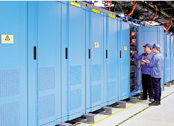 　　圖：陽江5號機組核級DCS機櫃工廠測試。/受訪者供圖