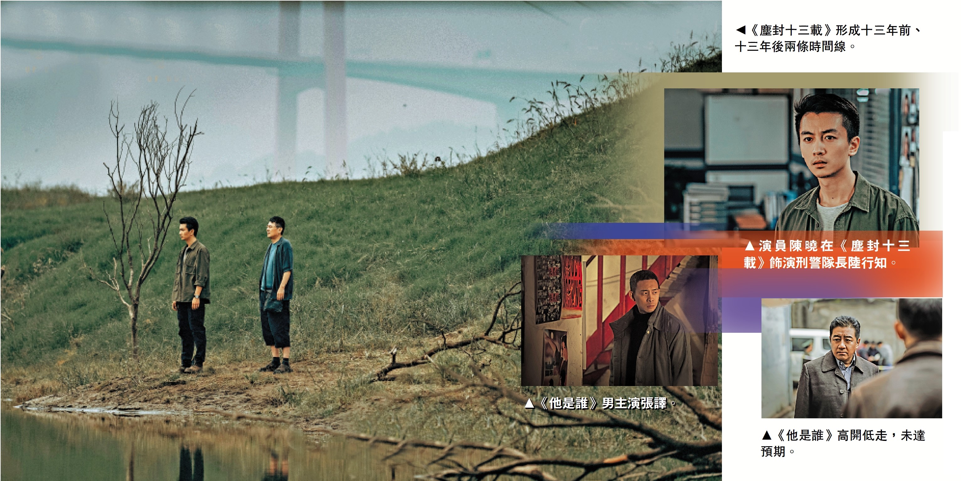 　　圖：《塵封十三載》形成十三年前、十三年後兩條時間線。