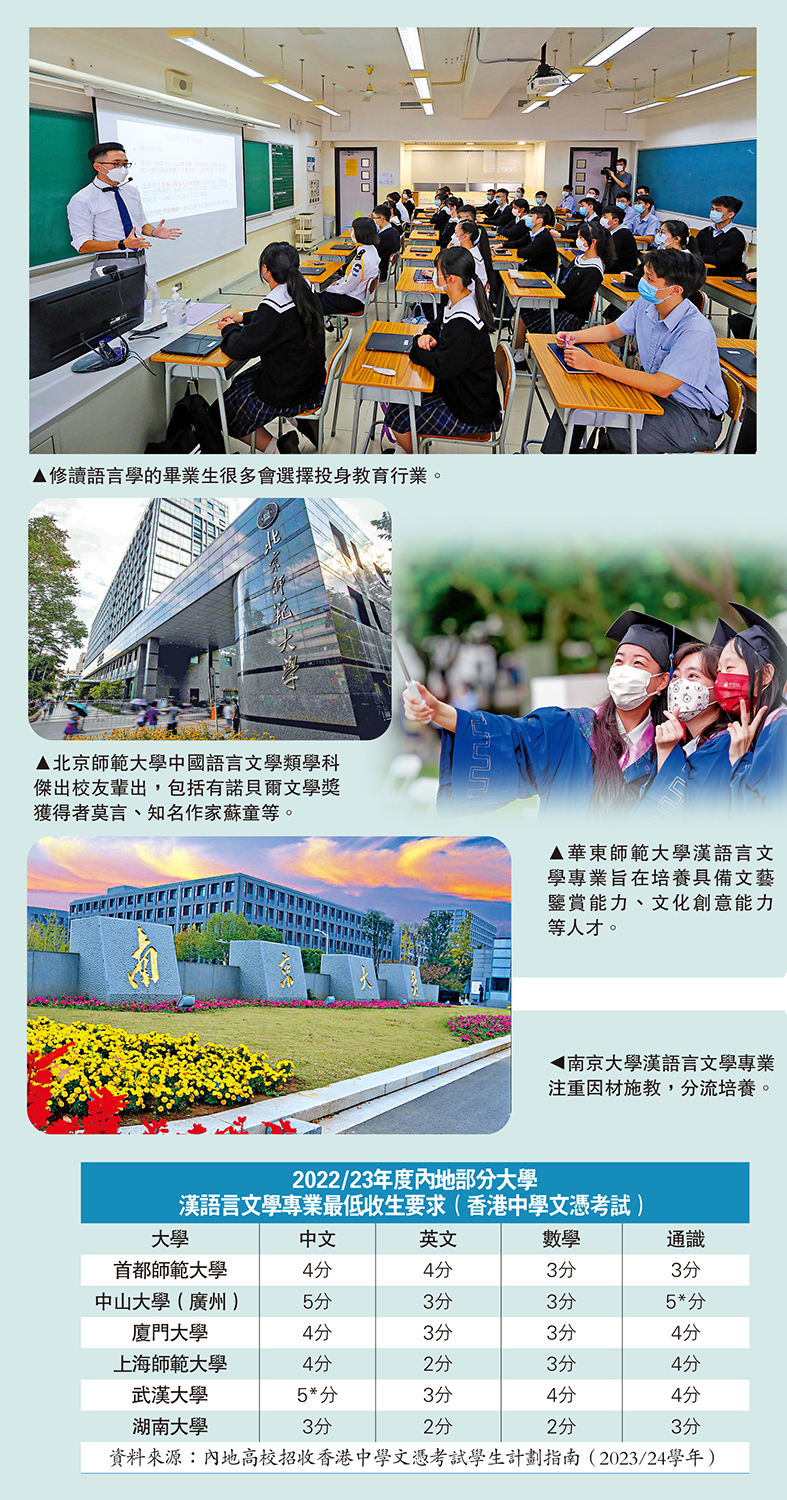 　　圖：修讀語言學的畢業生很多會選擇投身教育行業。