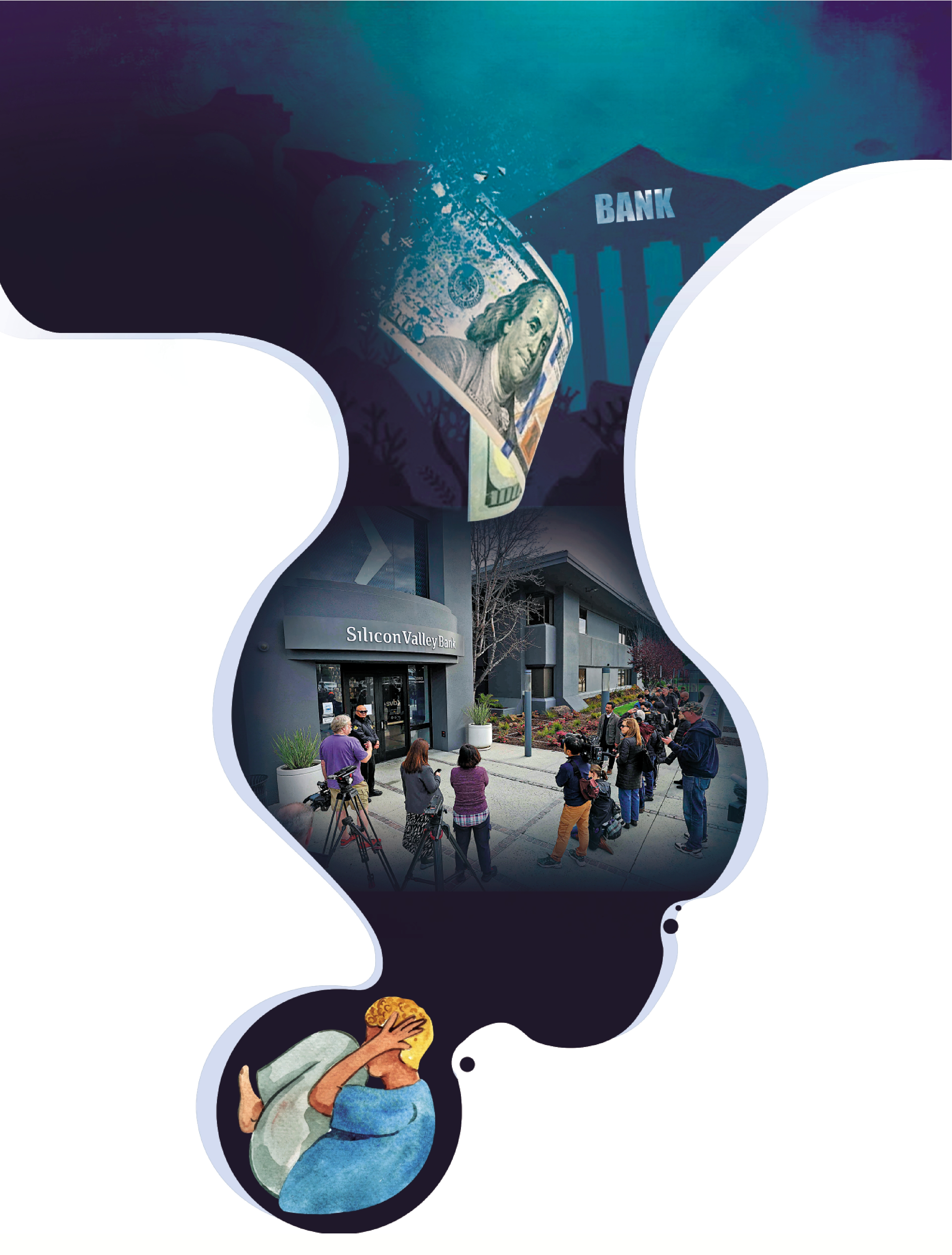 　　圖：硅谷銀行3月倒閉後，美國民眾對銀行的信心一路下跌。\法新社