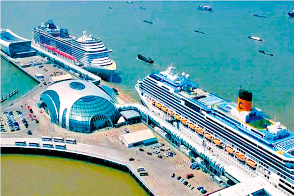 　　圖：上海吳淞口國際郵輪港。
