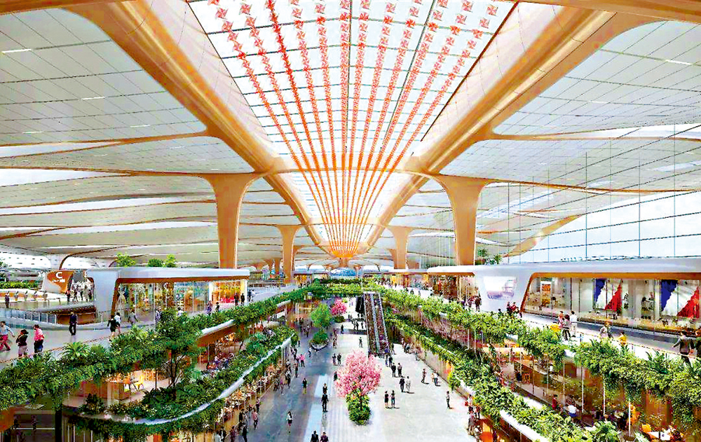 　　圖：珠三角樞紐（廣州新）機場候機樓效果圖。