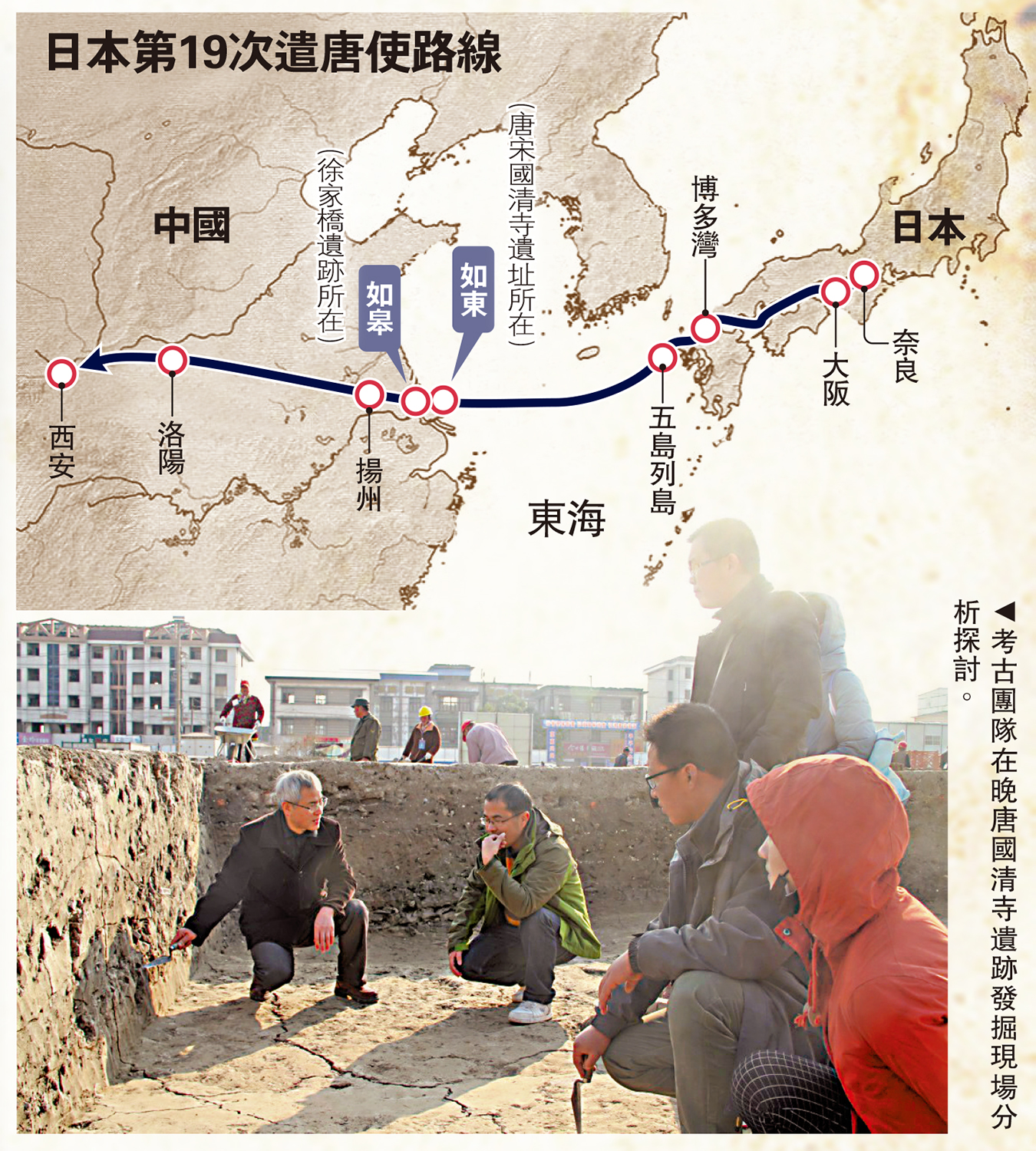 　　圖：日本第19次遣唐使路線