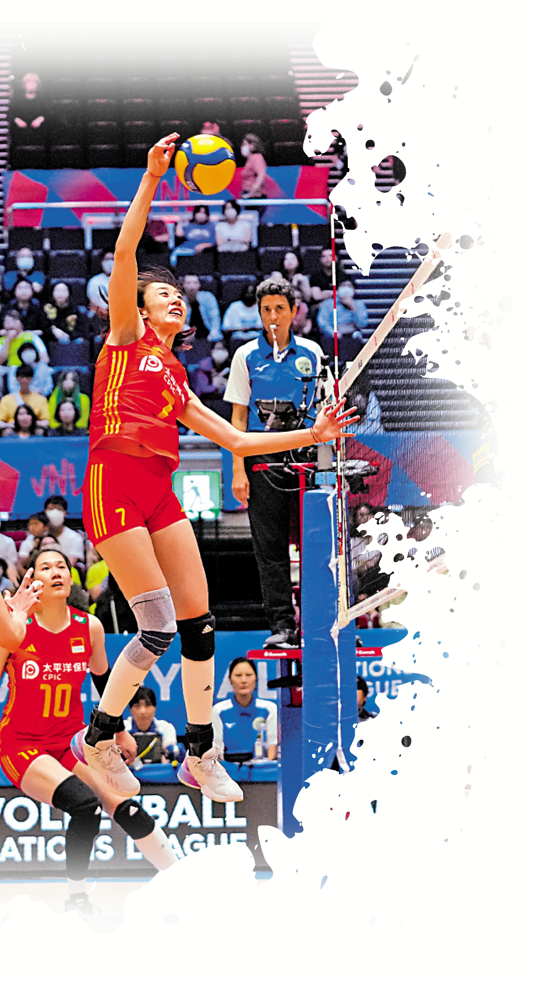 　　圖：中國女排正在名古屋出戰世界女排聯賽。\新華社