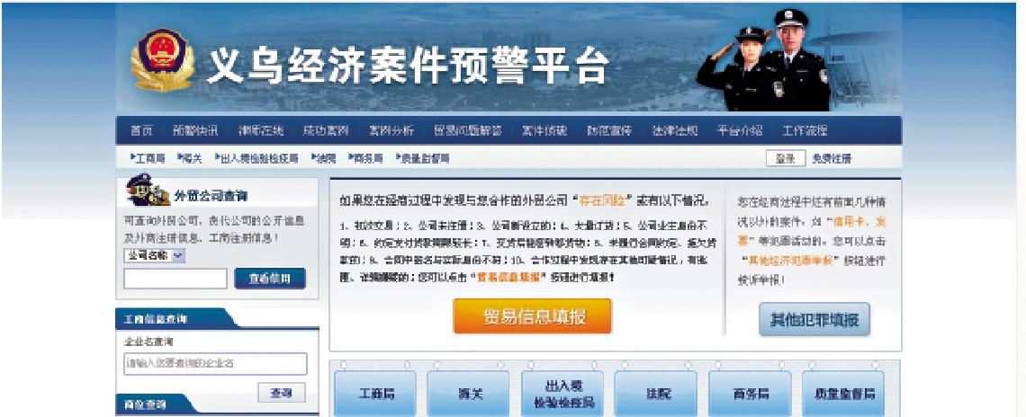 　　圖：義烏國際貿易預警平台頁面。
