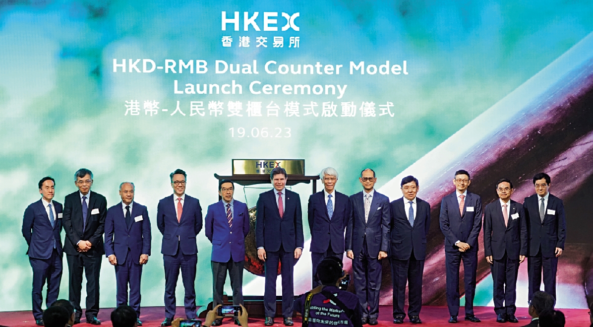 花絮/人幣計價股份掛牌李寧郭炳聯現身敲鑼- 大公報