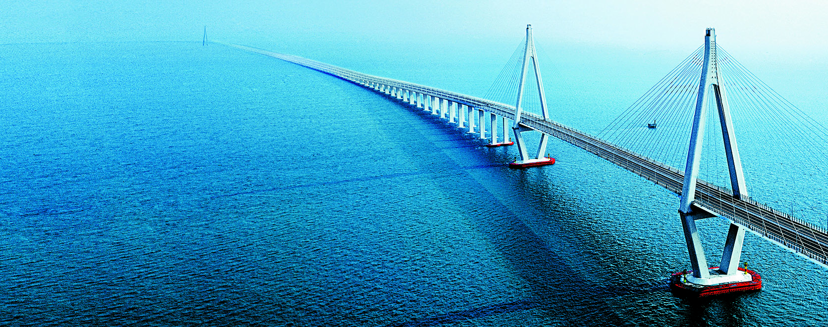 　　圖：寧波杭州灣跨海大橋。
