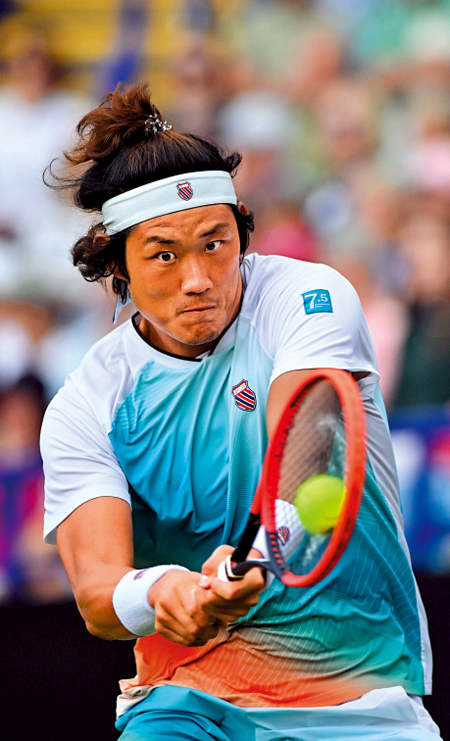 　　圖：張之臻全力回球。\法新社