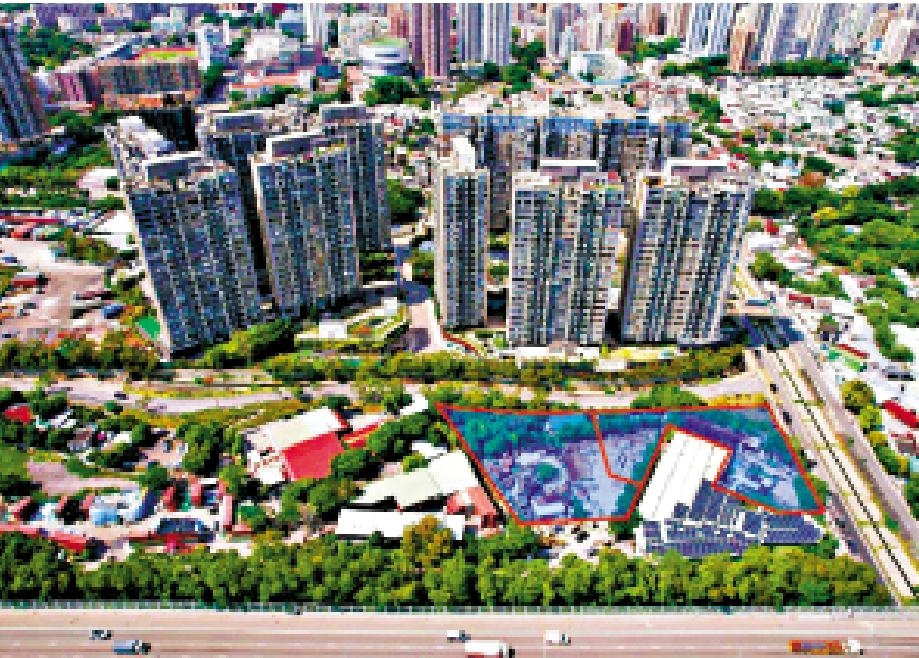 　　圖：新世界向城規會申請，將十八鄉路土地改劃為住宅（甲類）高密度住宅用途。