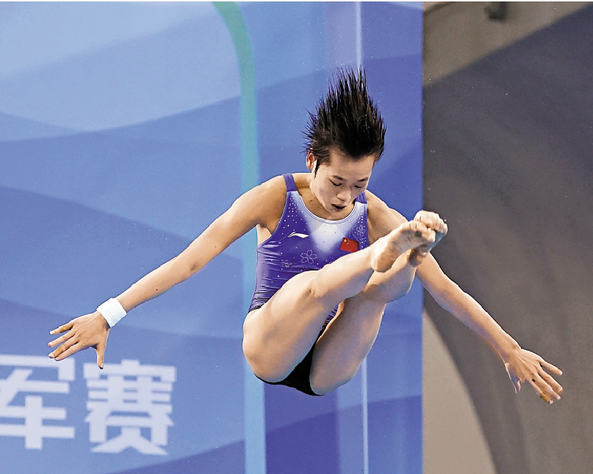 　　圖：全紅嬋是中國跳水隊重心隊員之一。