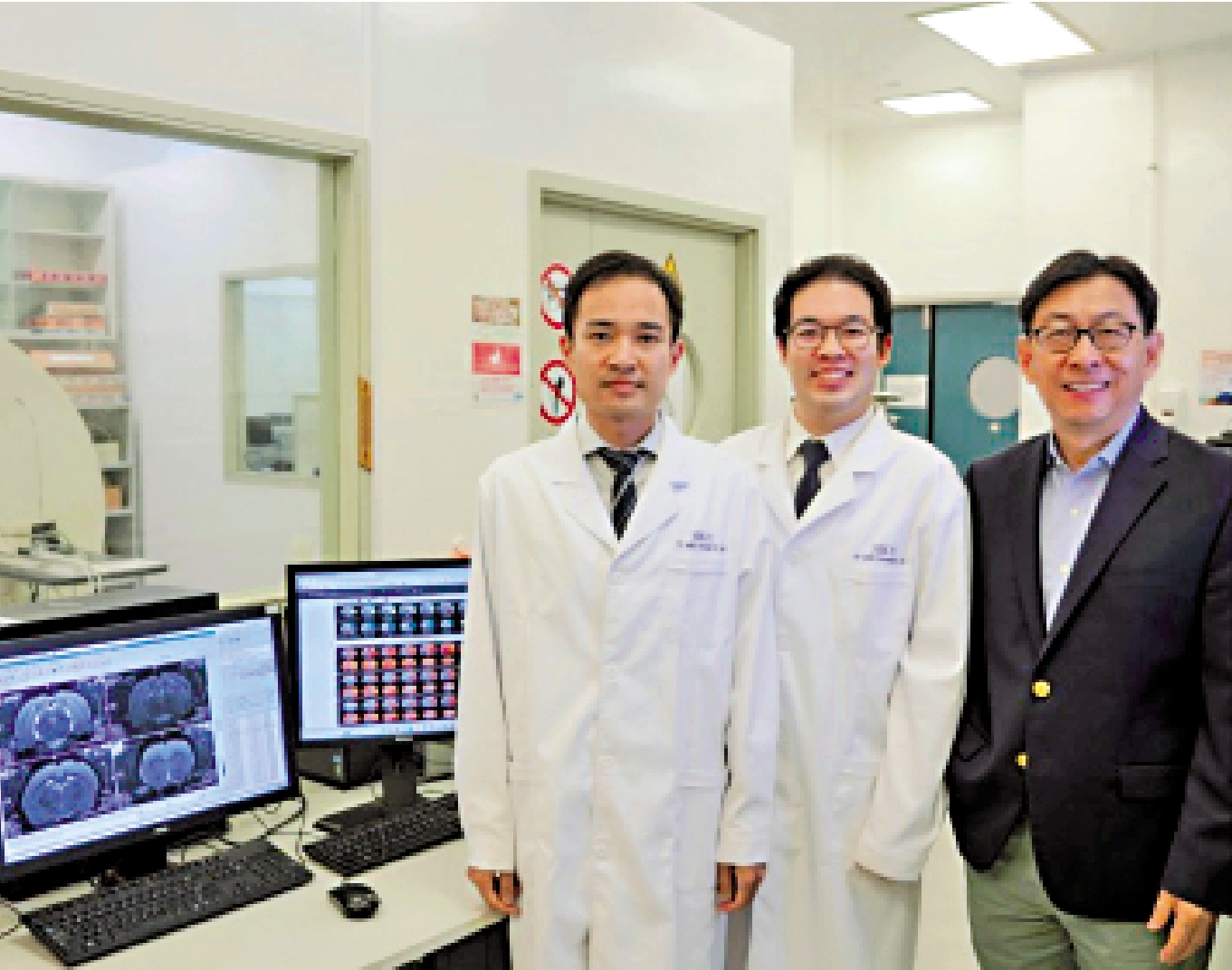 　　圖：港大生物工程團隊發現激活大腦特定區域能增強記憶，有助治衰老記憶缺陷。左至右為王勛達、梁志倫及吳學奎。