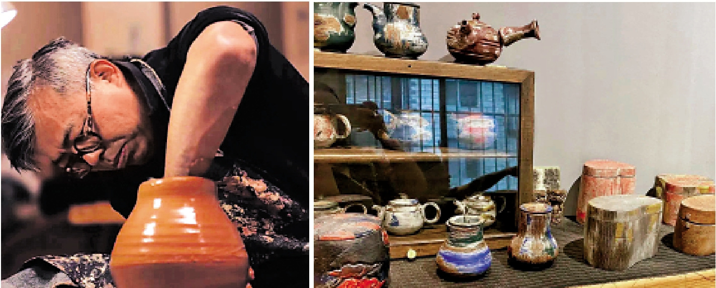 　　圖：谷源滔工作室擺放的各式陶藝作品全部由他親自完成。