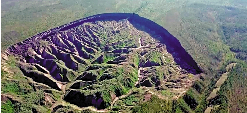 　　圖：俄羅斯「冥界之門」的永凍土正在加速融化。\路透社