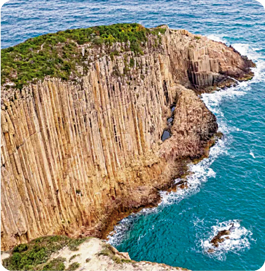 　　圖：破邊洲的六角柱石。\作者供圖