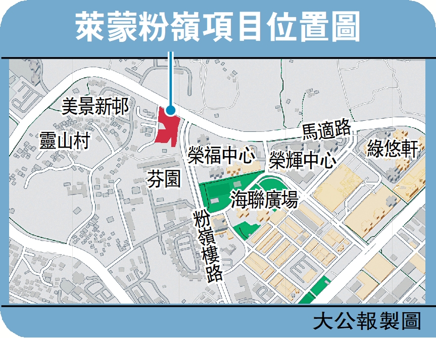 　　圖：萊蒙粉嶺項目位置圖