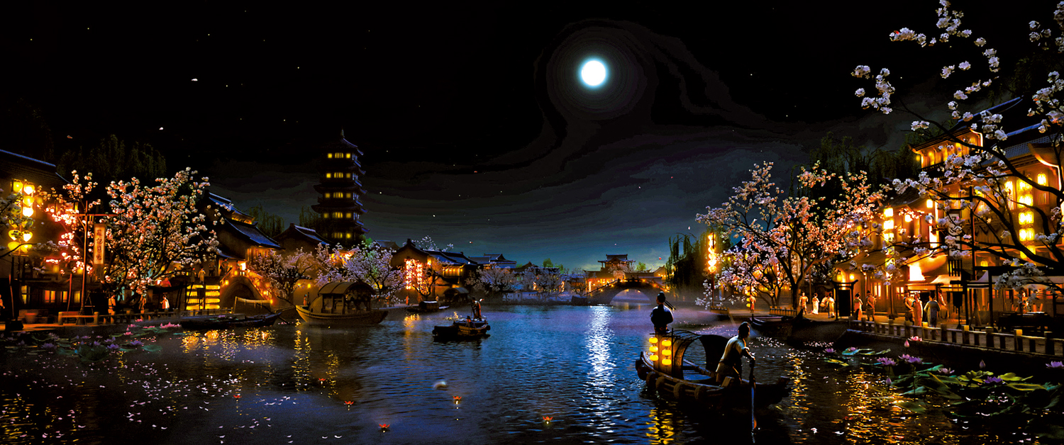 　　圖：《長安三萬里》中的動畫構圖充滿中國詩意美學。