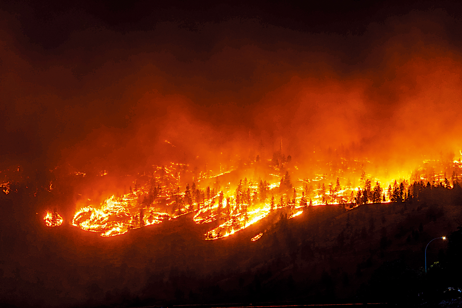 　　圖：加拿大山火熊熊燃燒，卑詩省對數萬人發出疏散令。\法新社