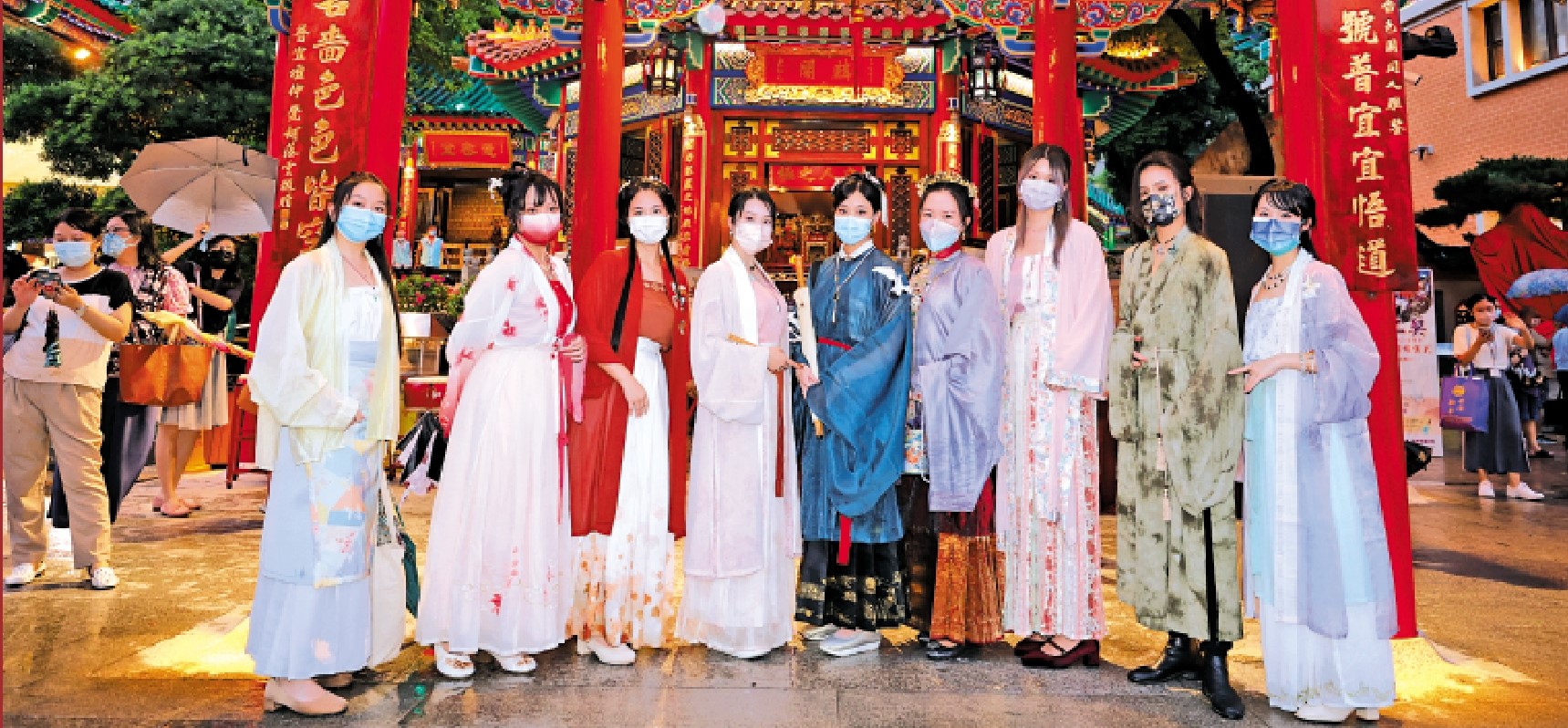 　　圖：黃大仙祠去年的華服園遊會活動，吸引不少市民穿上華服到場「打卡」。