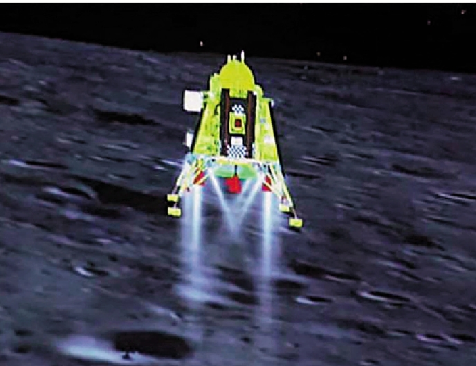 　　圖：23日，印度「月船3號」登陸月球南極。/法新社