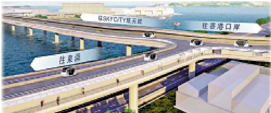 　　圖：興建連接東涌至機場島、全長約3.8公里的「機場東涌專道」。
