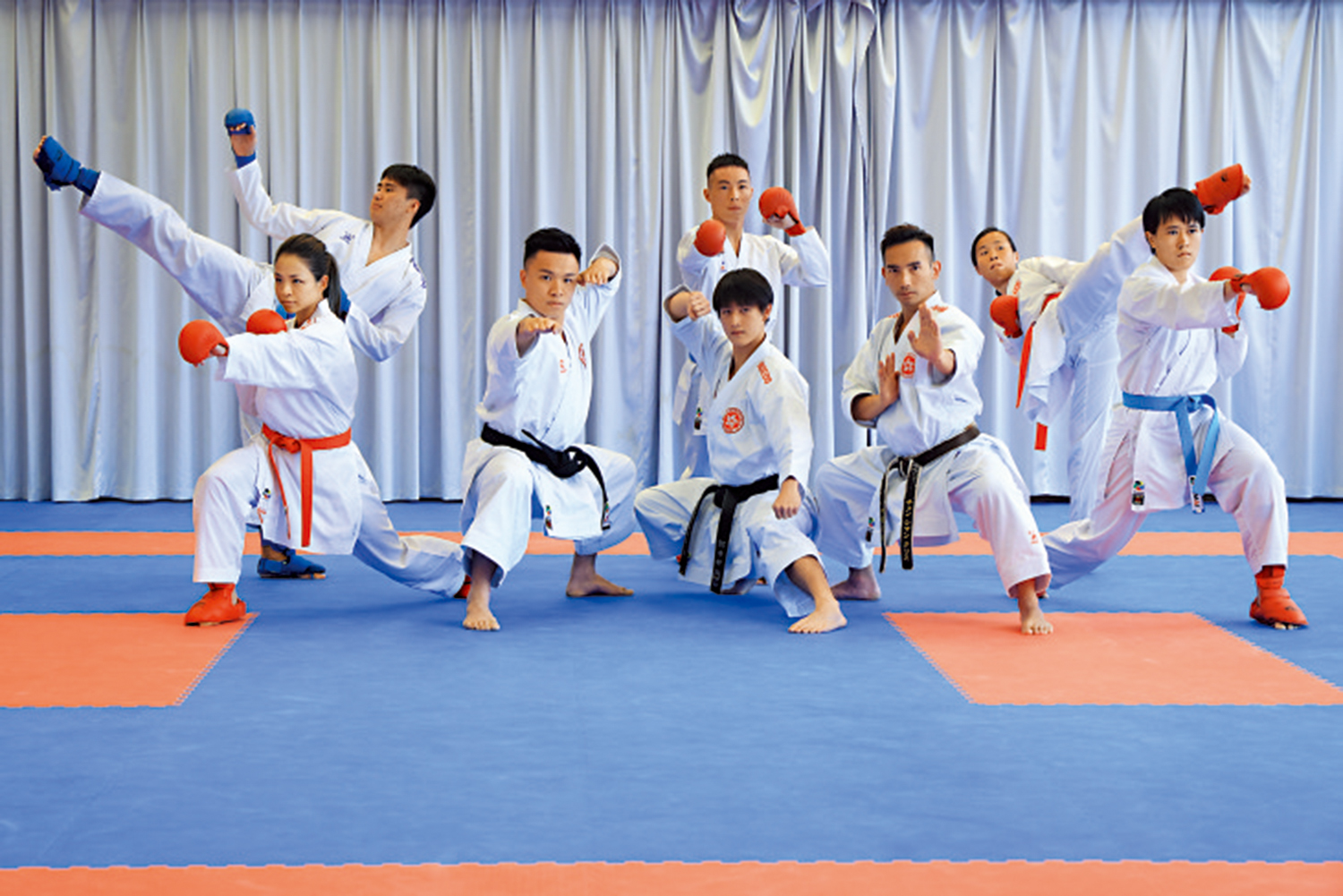 　　圖：中國香港空手道運動員積極備戰杭州亞運。\中通社
