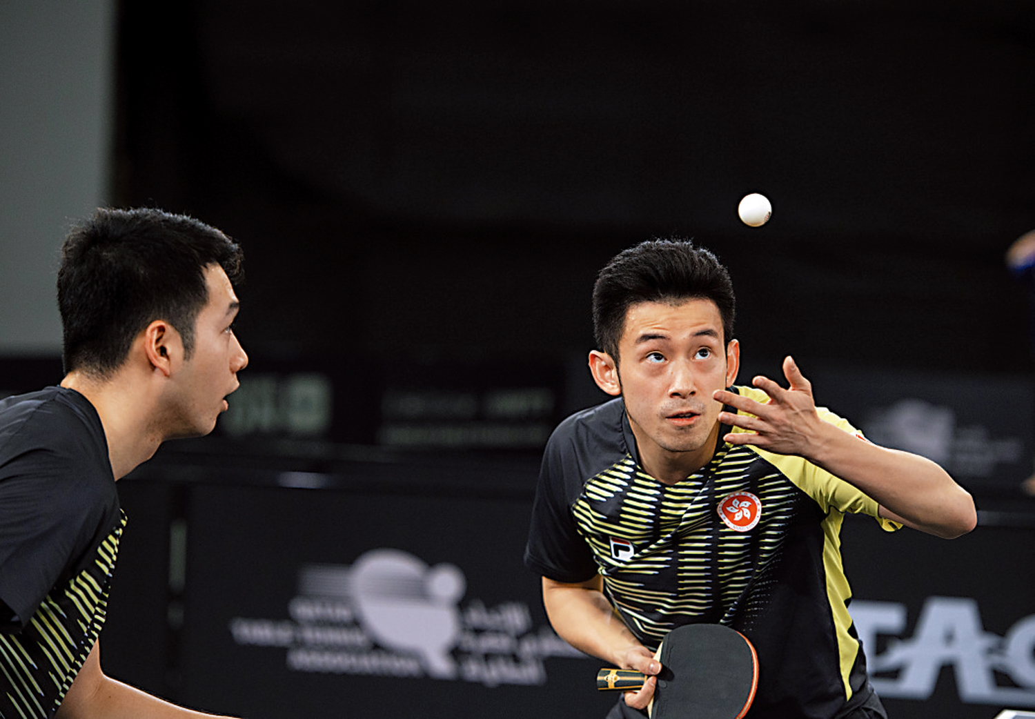 　　圖：黃鎮廷在男單8強不敵中國選手樊振東。\資料圖片