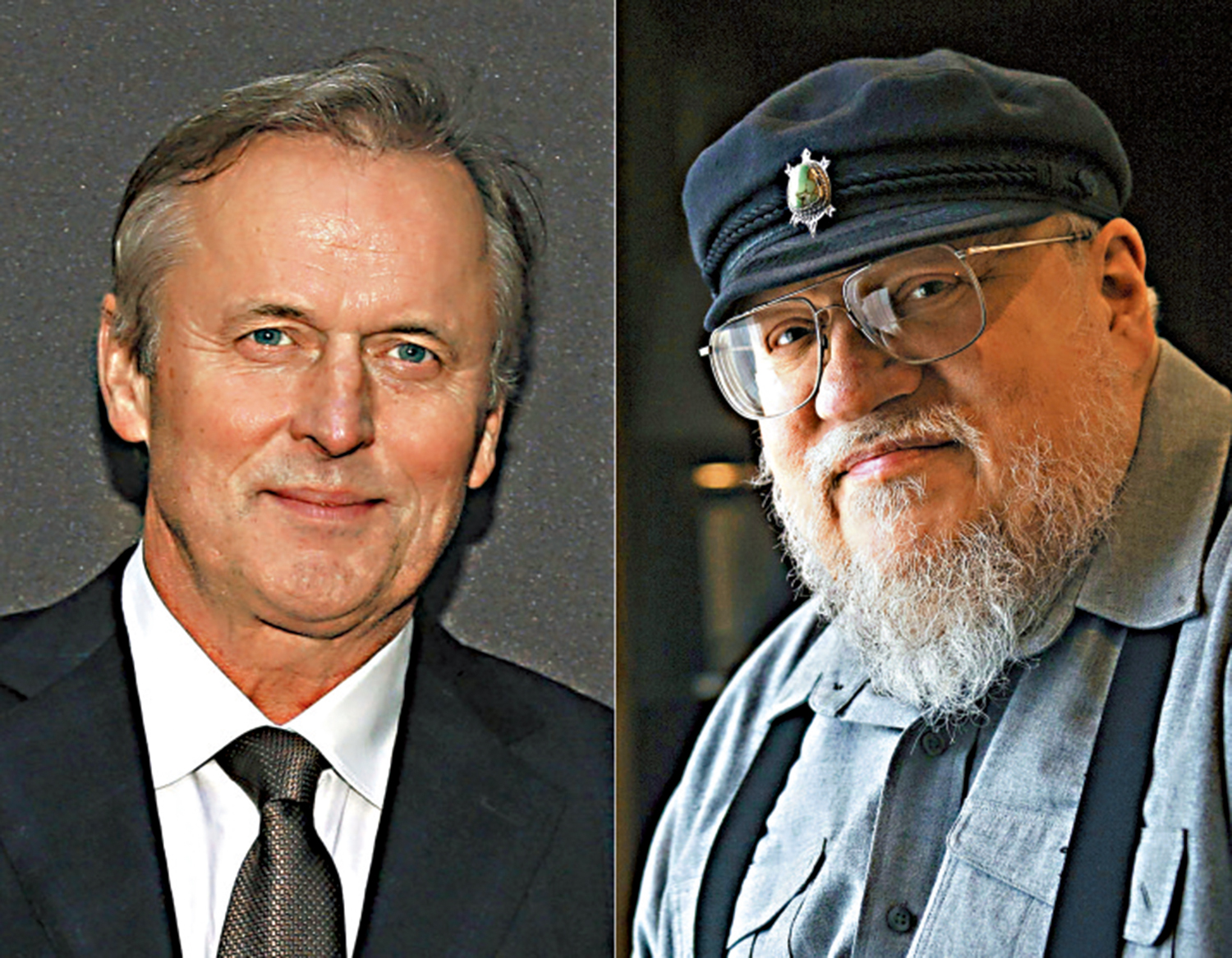 　　圖：約翰葛里遜（左）和佐治馬田（右）等多位知名作家起訴OpenAI侵權。\美聯社