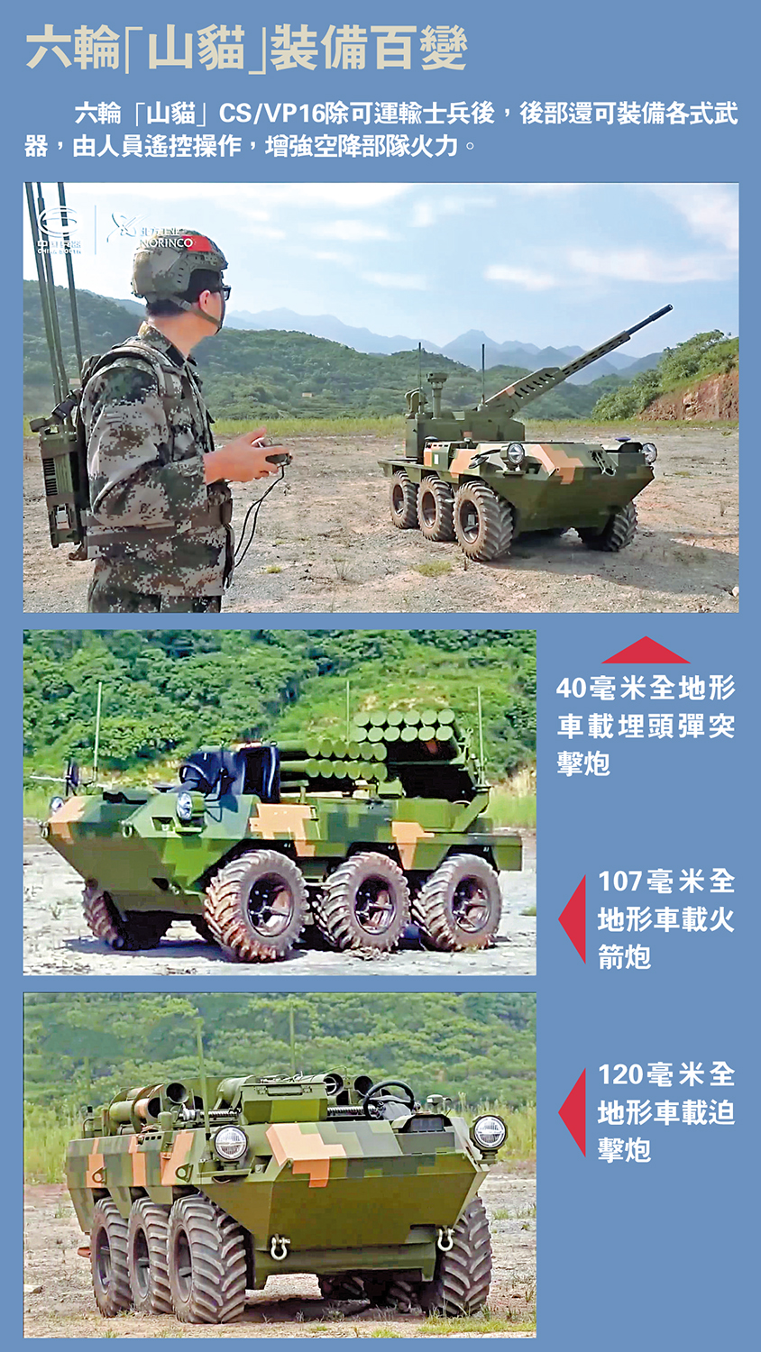 　　圖：六輪「山貓」裝備百變