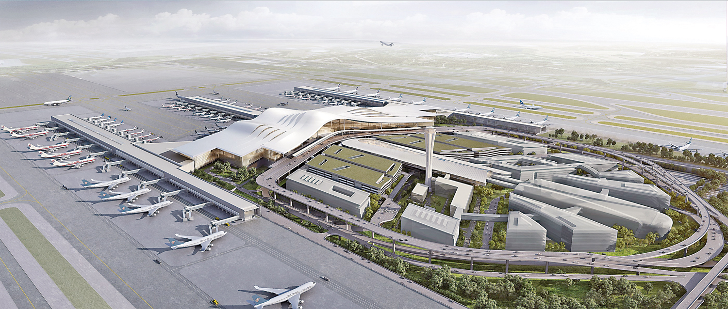 　　圖：烏魯木齊機場改擴建工程項目效果圖。