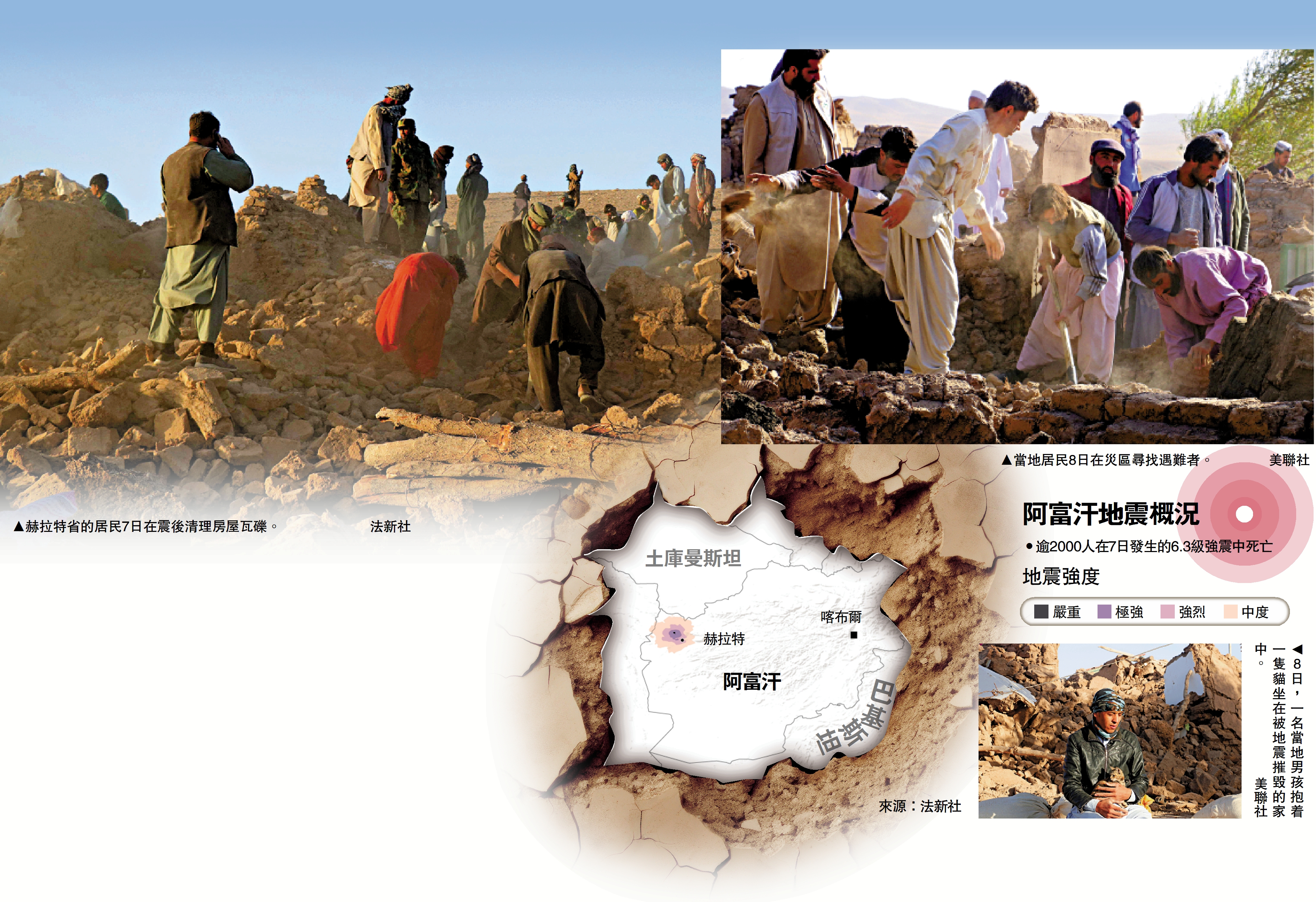 　　圖：阿富汗地震概況