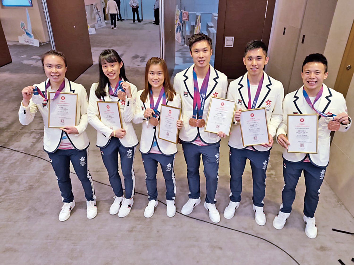 　　圖：不少香港男女子壁球隊成員都希望爭取出席二○二八年奧運壁球賽。