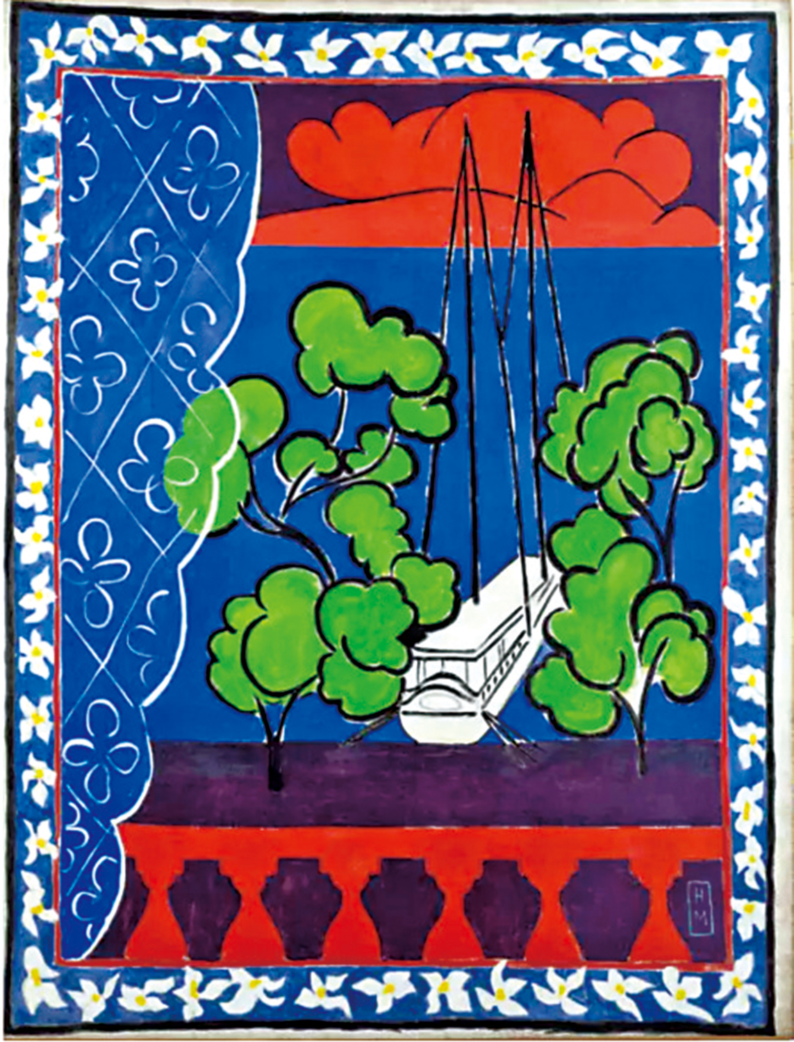 　　圖：馬蒂斯畫作《大溪地的窗戶或大溪地Ⅱ》。