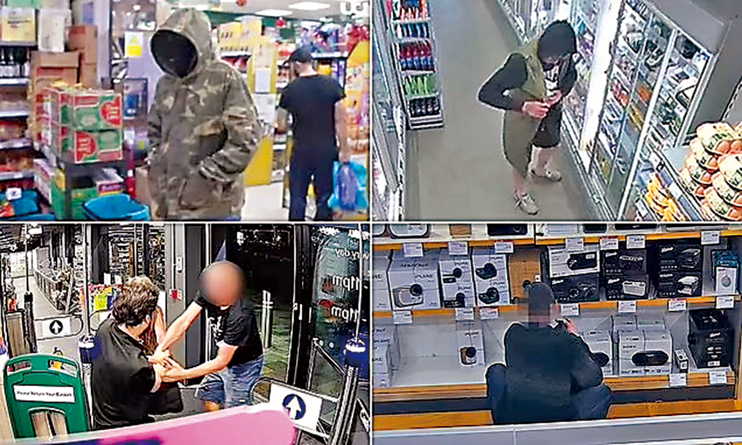 　　圖：英國零售商店盜竊案增加，監控拍下小偷行竊畫面。\網絡圖片