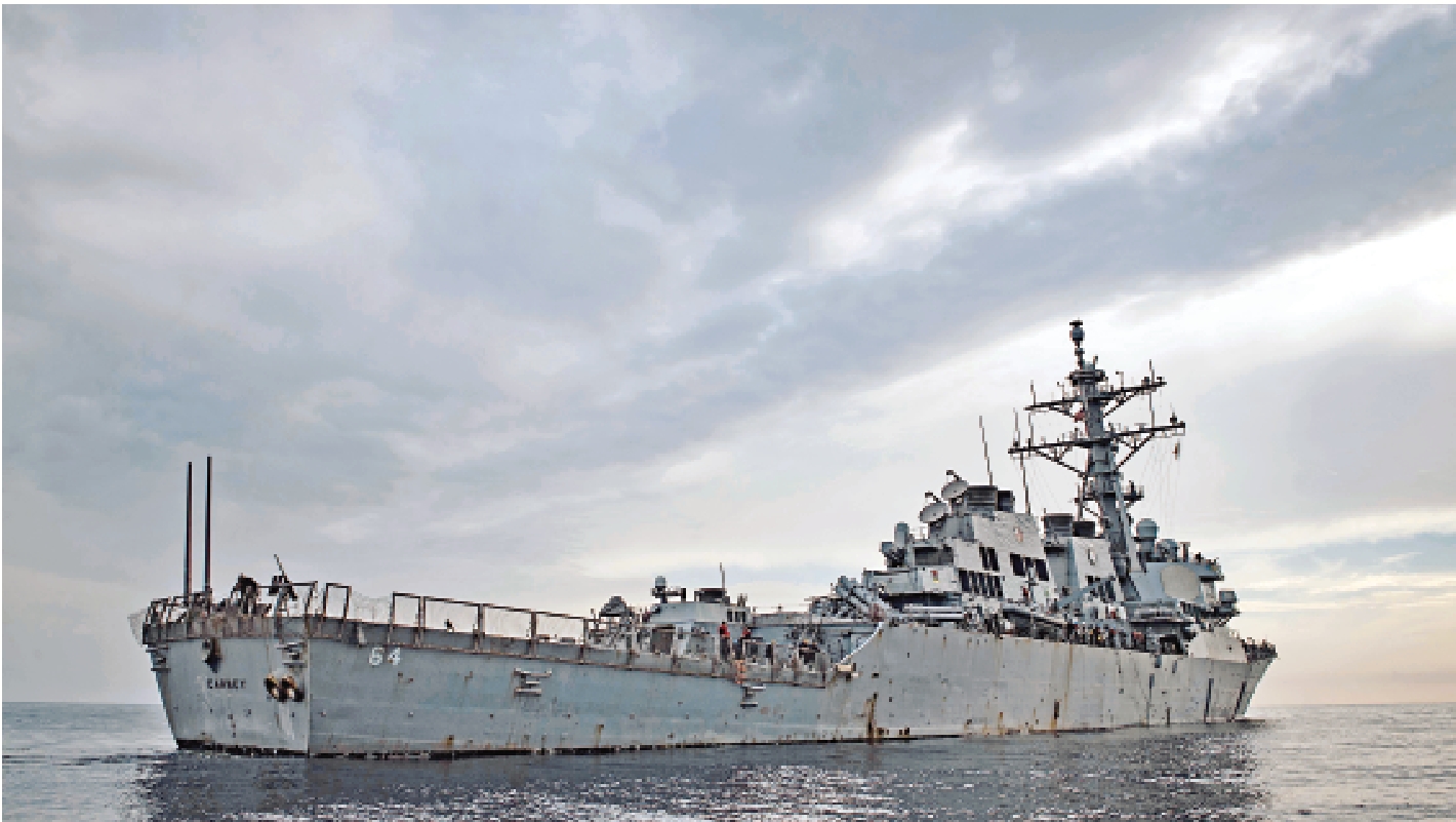 　　圖：美國「卡尼」號驅逐艦19日攔截了3枚來自也門的導彈。|資料圖片