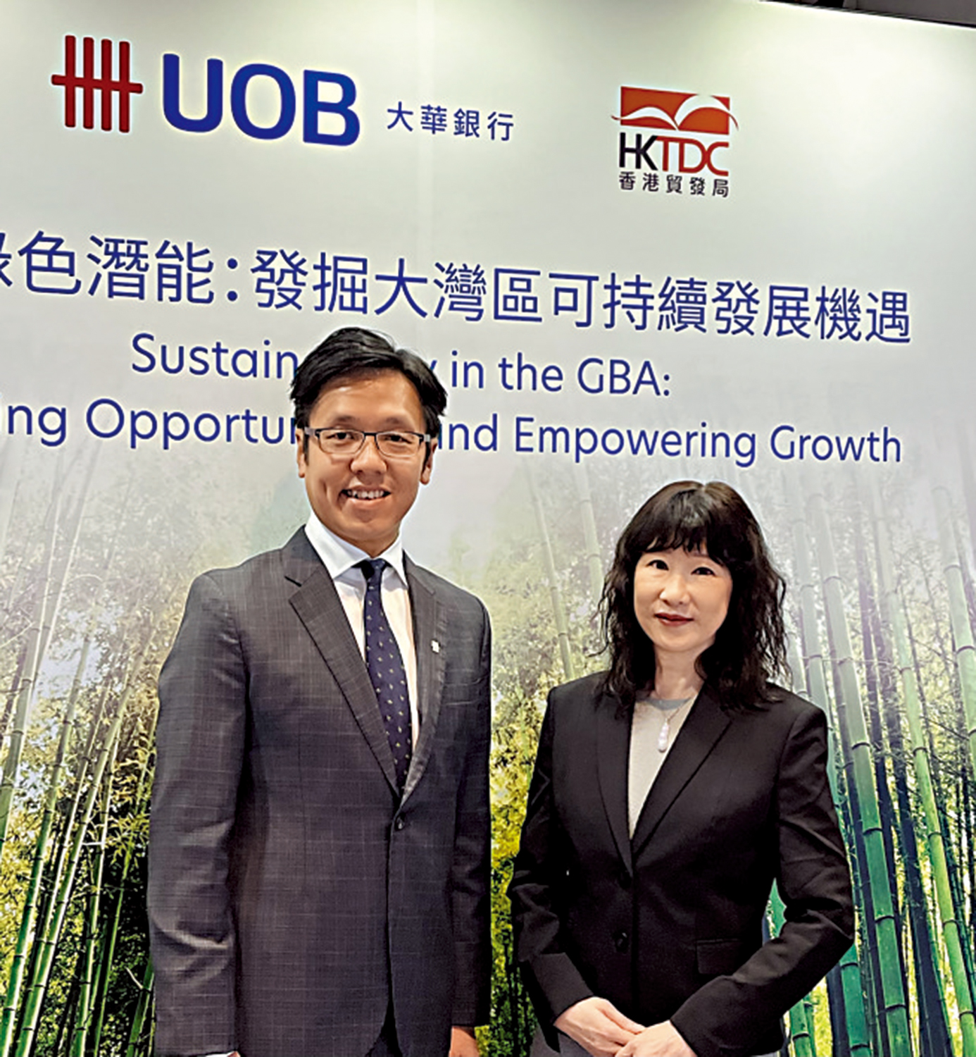 　　圖：范婉兒（右）和林詒亮。