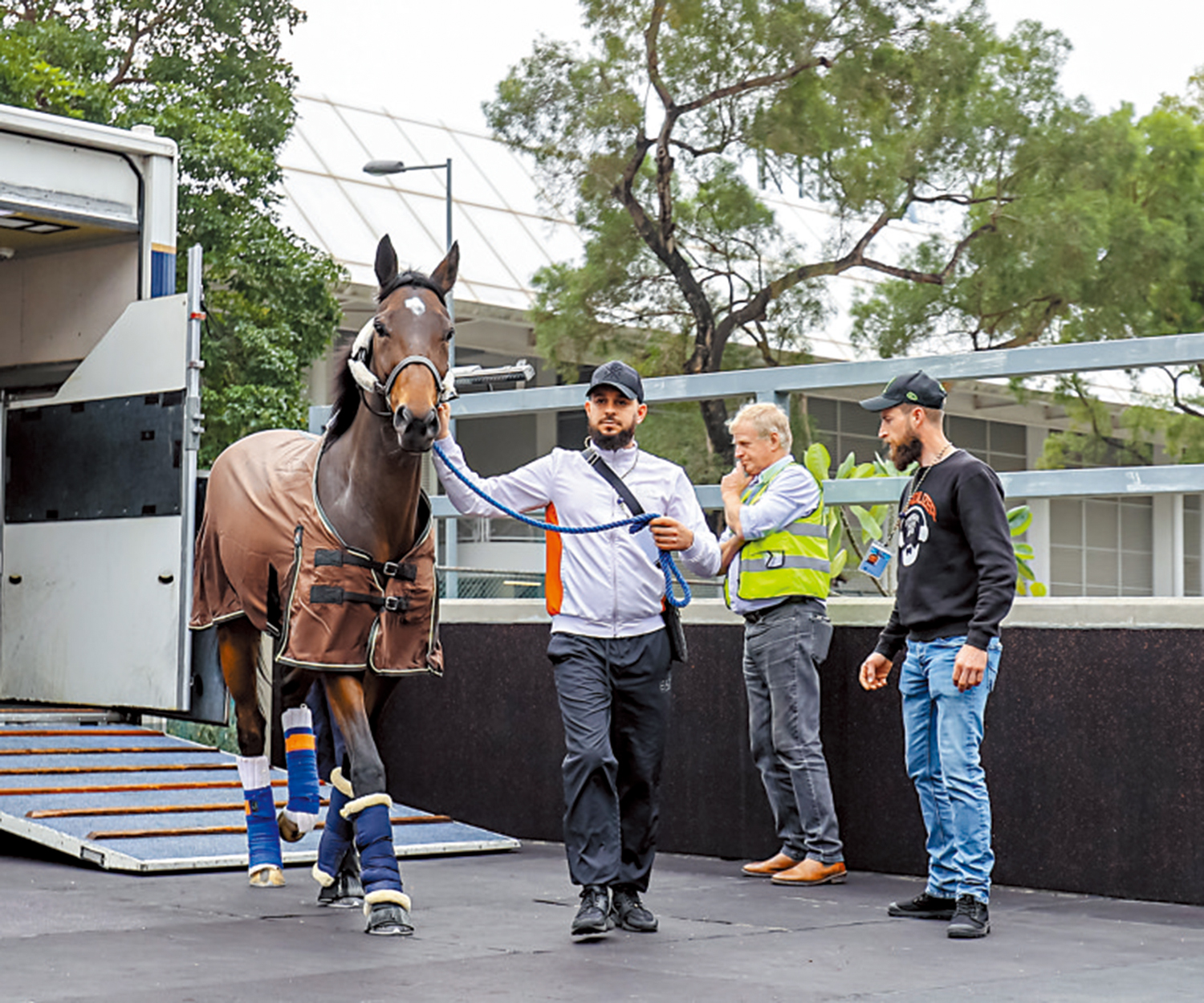 　　圖：海外賽駒到港後入住沙田馬場的檢疫馬房。