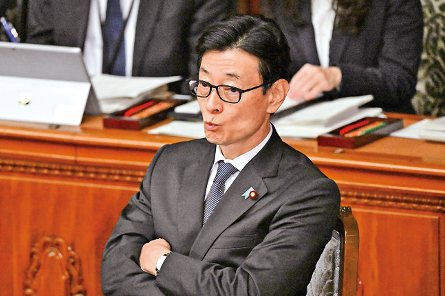　　圖：日本經濟產業大臣西村康稔。\法新社