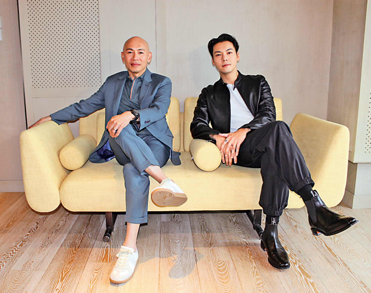 　　圖：林超賢（左）點名陳偉霆出演卧底角色。