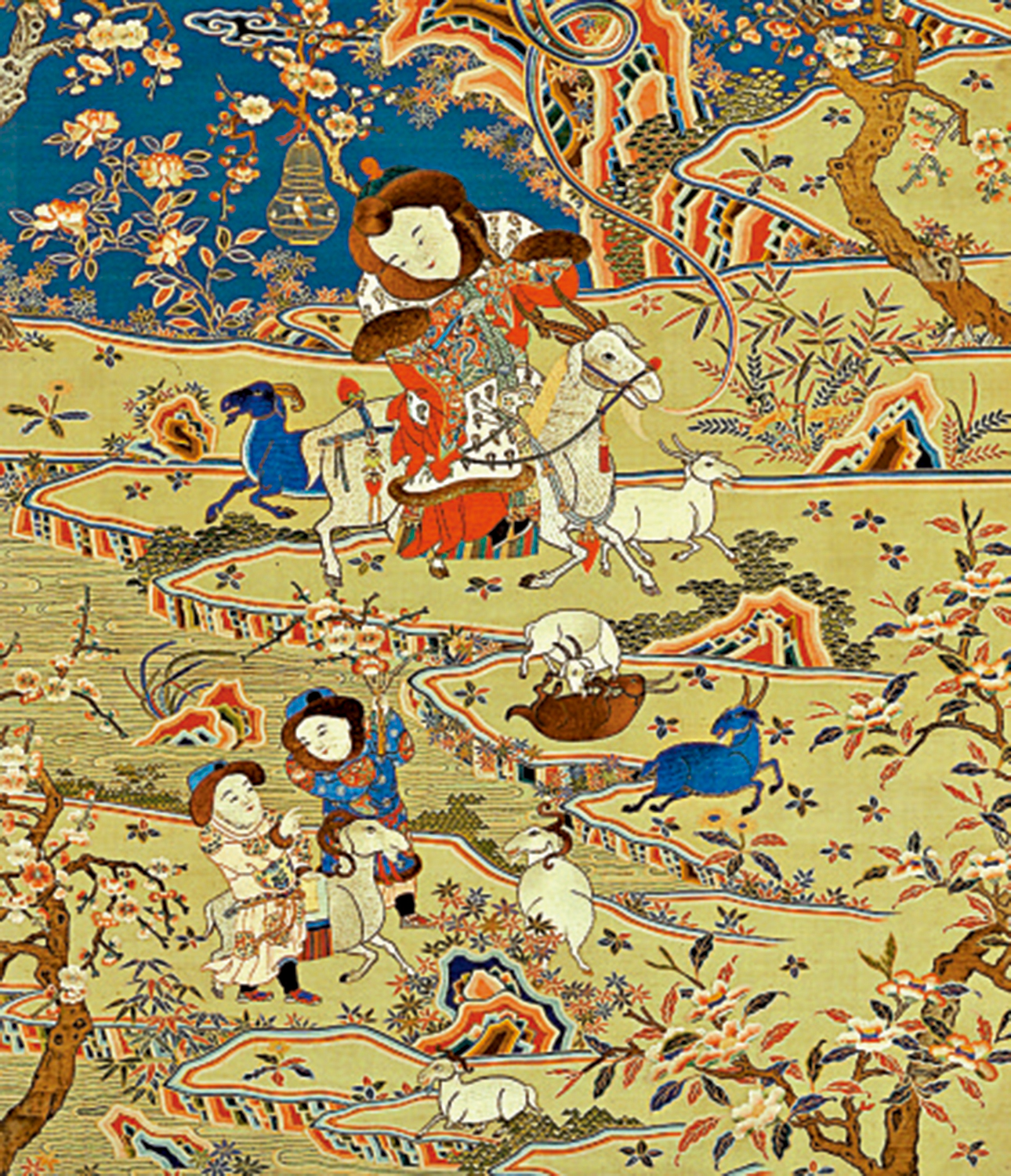 　　圖：緙絲加繡《九陽消寒圖》（局部）