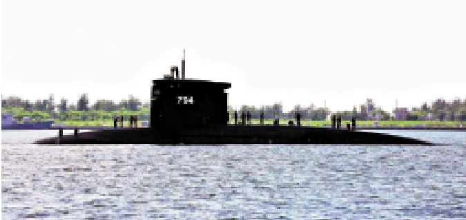 　　圖：台軍「海虎」潛艇落水意外，3人仍失蹤。