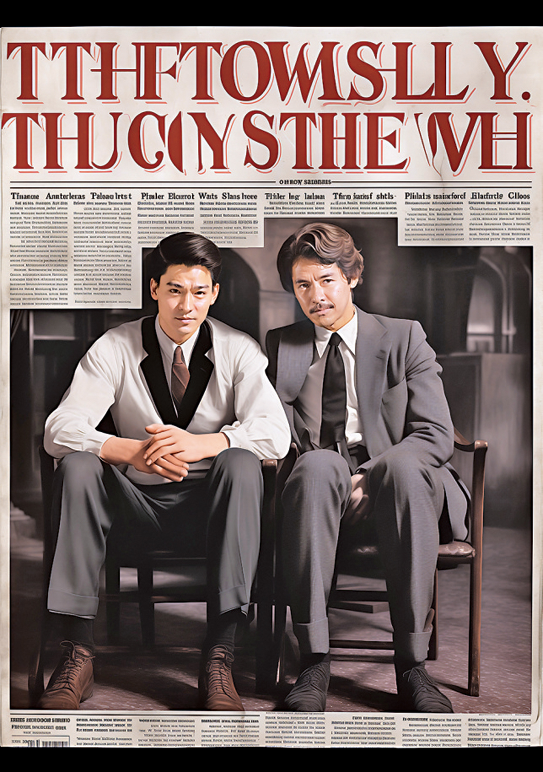 　　圖：劉德華（左）與林子祥在MV中的年輕版造型。